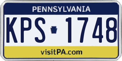PA license plate KPS1748