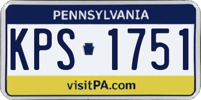 PA license plate KPS1751