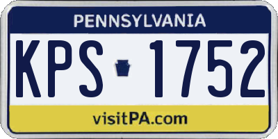 PA license plate KPS1752
