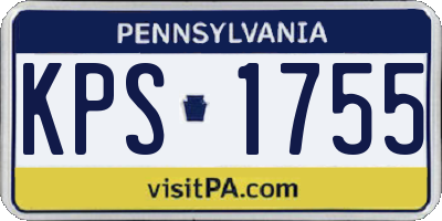 PA license plate KPS1755
