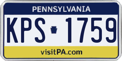 PA license plate KPS1759