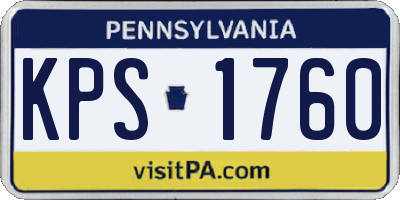 PA license plate KPS1760
