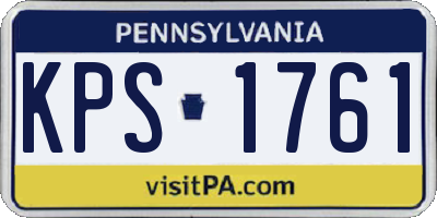 PA license plate KPS1761