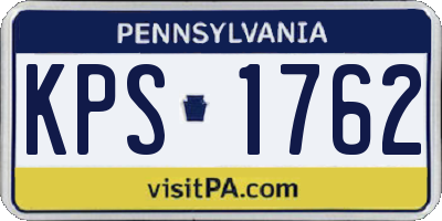PA license plate KPS1762