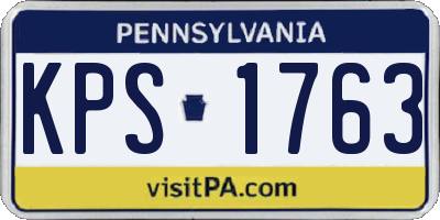 PA license plate KPS1763