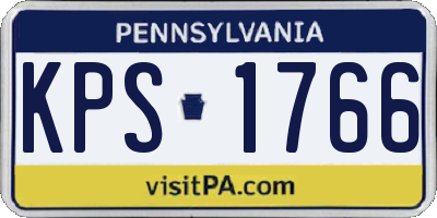 PA license plate KPS1766
