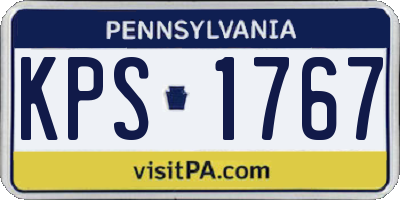 PA license plate KPS1767