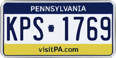 PA license plate KPS1769
