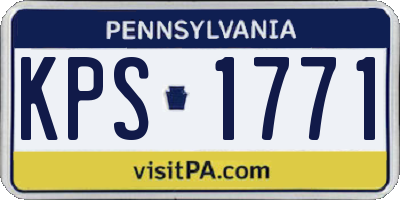 PA license plate KPS1771