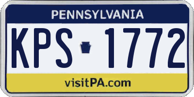 PA license plate KPS1772