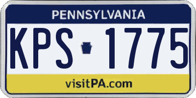 PA license plate KPS1775