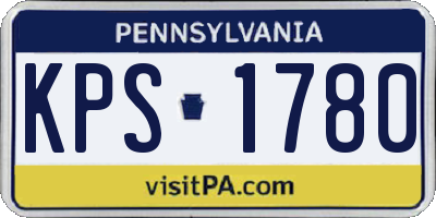 PA license plate KPS1780