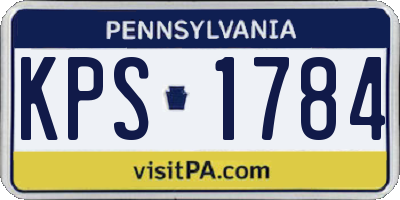 PA license plate KPS1784