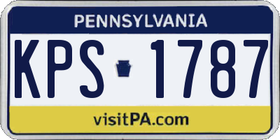 PA license plate KPS1787