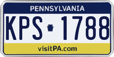 PA license plate KPS1788