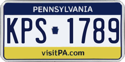 PA license plate KPS1789