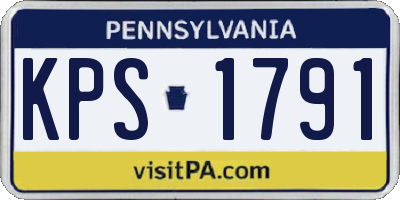 PA license plate KPS1791