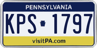 PA license plate KPS1797