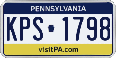 PA license plate KPS1798