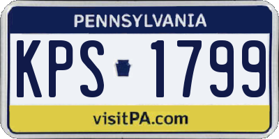 PA license plate KPS1799