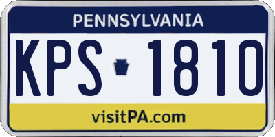 PA license plate KPS1810