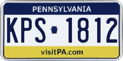 PA license plate KPS1812