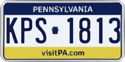 PA license plate KPS1813
