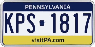 PA license plate KPS1817