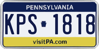 PA license plate KPS1818
