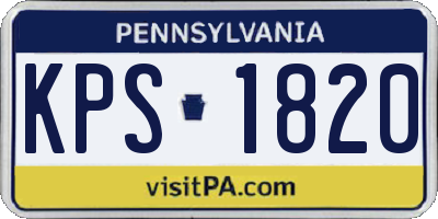 PA license plate KPS1820