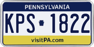 PA license plate KPS1822