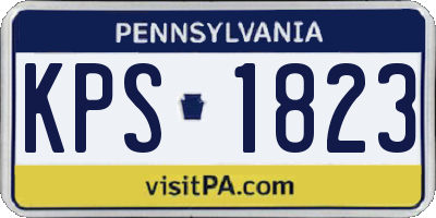 PA license plate KPS1823