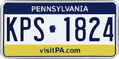 PA license plate KPS1824
