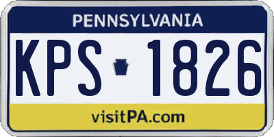 PA license plate KPS1826
