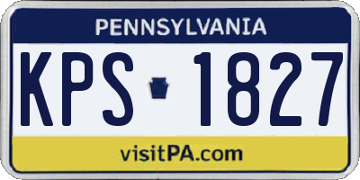 PA license plate KPS1827