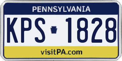 PA license plate KPS1828