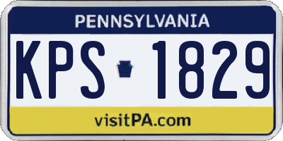 PA license plate KPS1829
