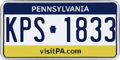 PA license plate KPS1833