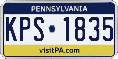 PA license plate KPS1835