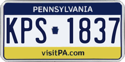 PA license plate KPS1837