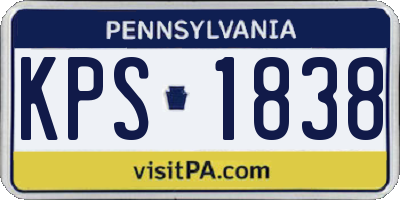 PA license plate KPS1838