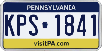 PA license plate KPS1841