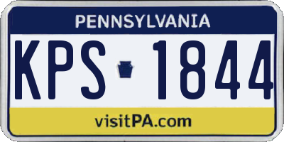 PA license plate KPS1844