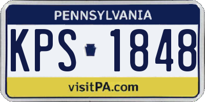 PA license plate KPS1848