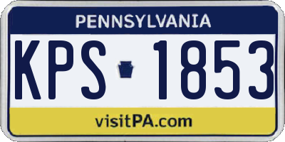 PA license plate KPS1853