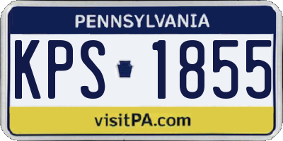 PA license plate KPS1855