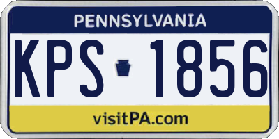 PA license plate KPS1856