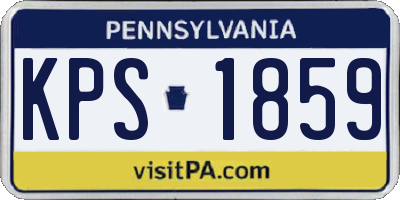 PA license plate KPS1859