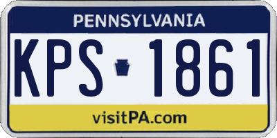 PA license plate KPS1861