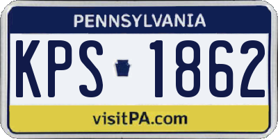 PA license plate KPS1862